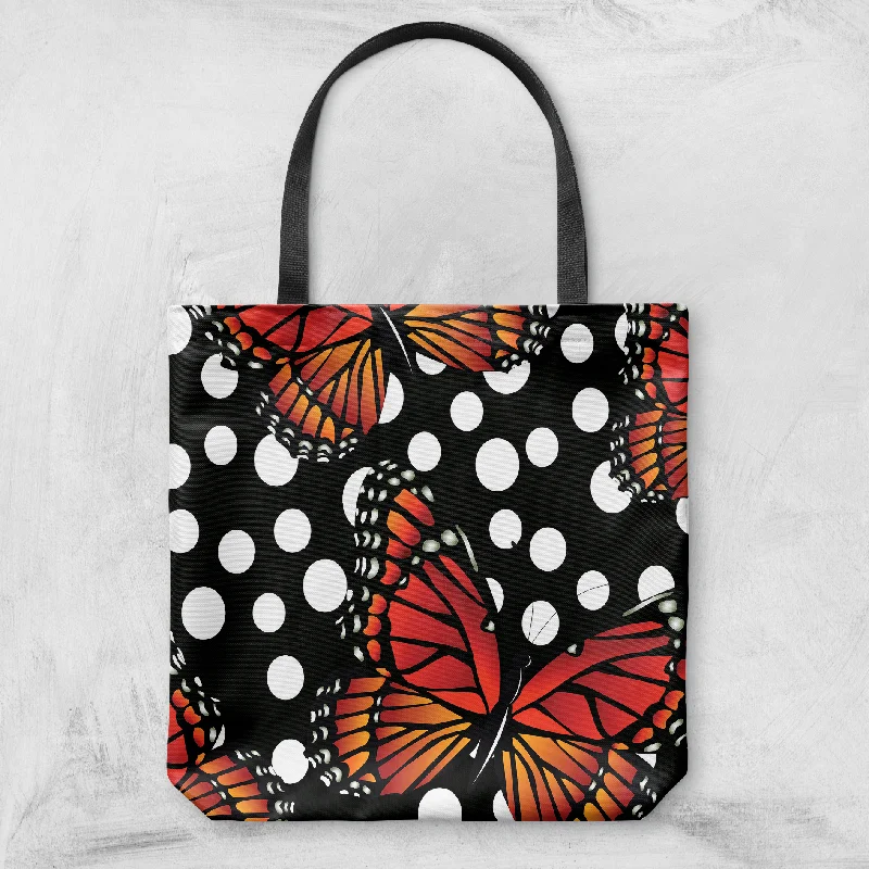 Hot Items Monarch Butterfly Polka Dot Casual Tote
