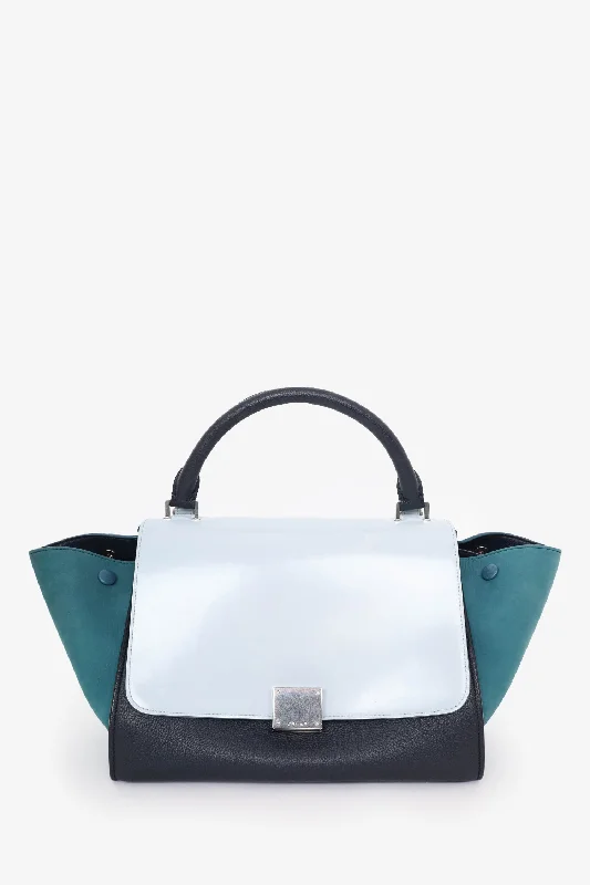 Chic Trends Unveiled Celine Blue/GreenSmall Trapeze Bag