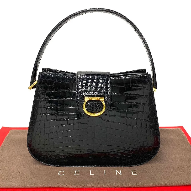 Refined Fashion Sale Celine Vintage Croc Leather Shoulder Tote Bag