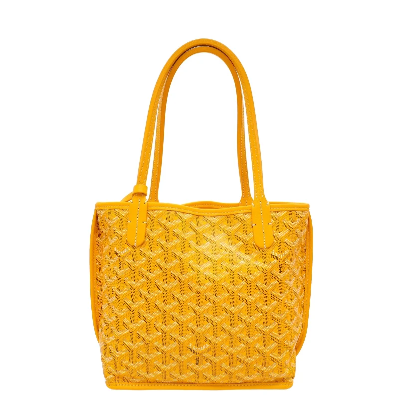 Bold And Flash-Sale Bags Goyard Yellow Goyardine Anjou Mini Reversible Bag