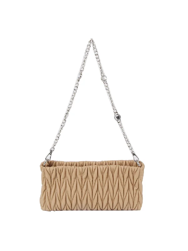 Stylish Looks Petite Embossed Leather Shoulder Bag