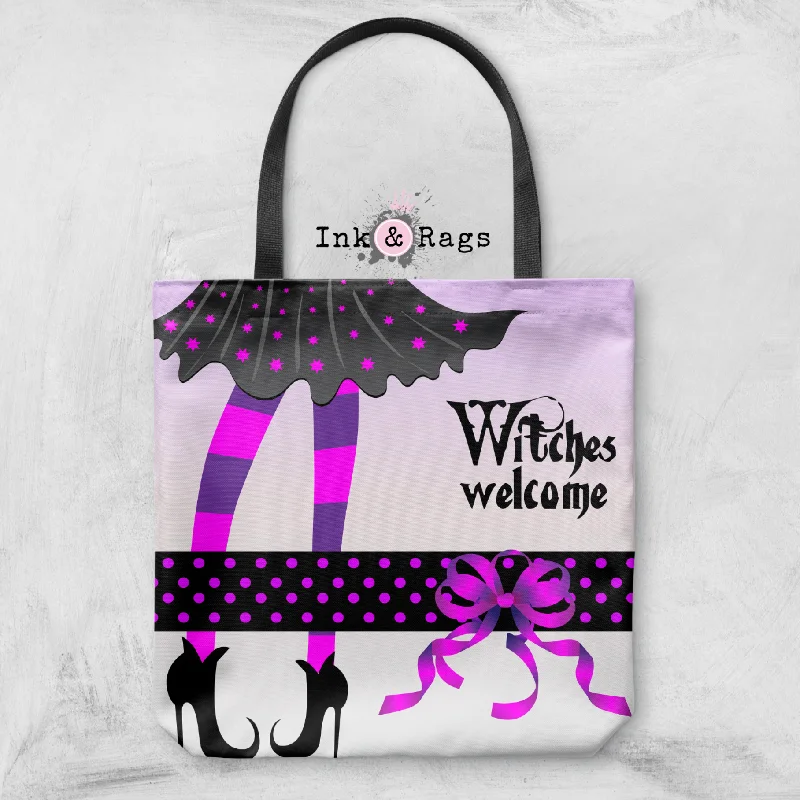 Buy More, Save More Purple Witches Welcome Halloween Tote