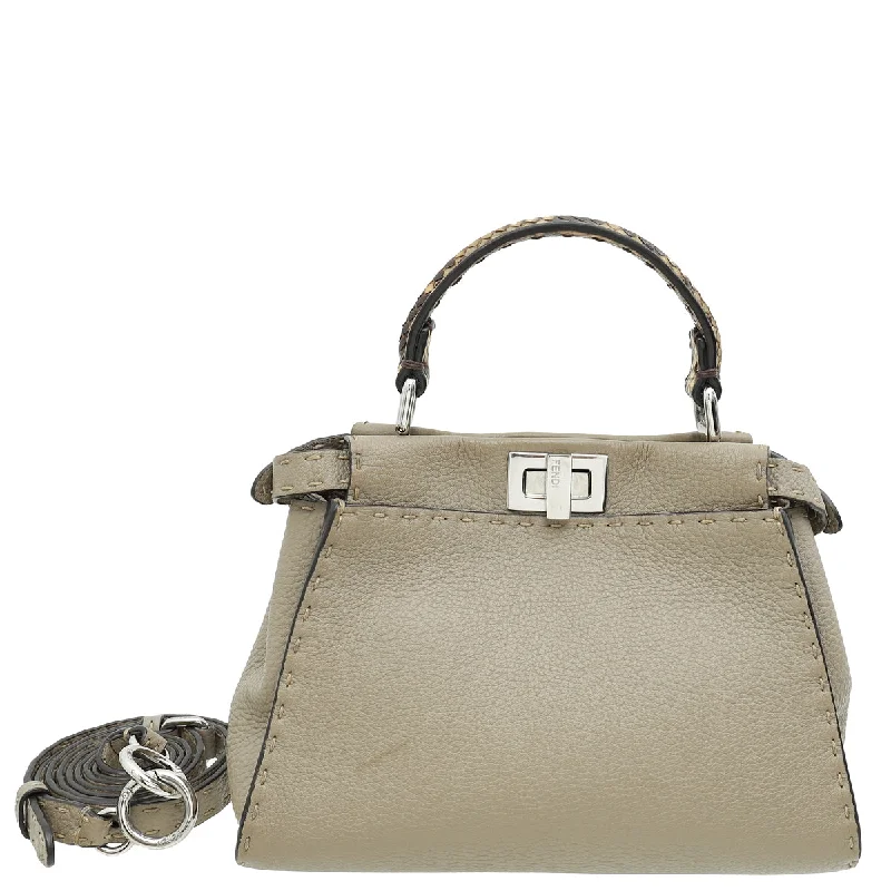 Flash Sale Now Fendi Etoupe Peekaboo Sellier Mini Bag