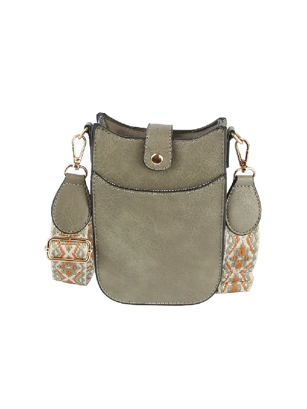 Get The Latest Trends Guitar Strap Accented Crossbody Sling