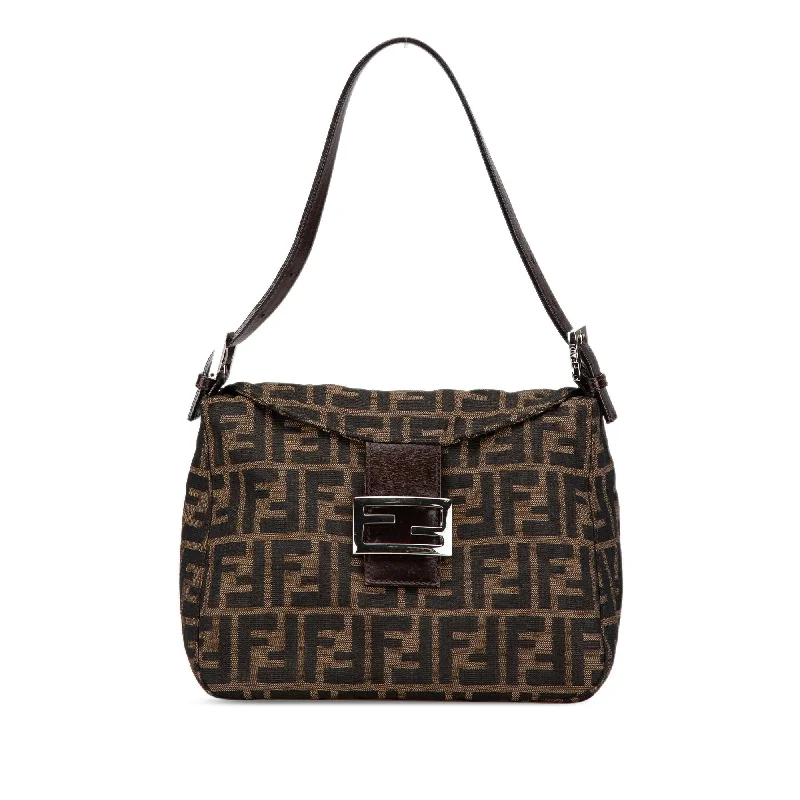 Cozy Chic Promotions Fendi Zucca Canvas Double Flap Mamma (SHG-D31esP)