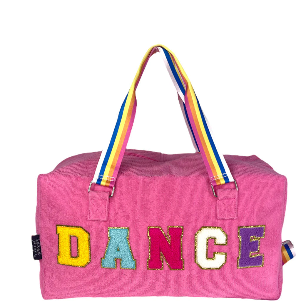 Luxury Bags With Premium Materials And Craftsmanship Pink Terry Cloth Duffle Bag - DANCE Luxury Bags With Premium Materials And Craftsmanship Pink Terry Cloth Duffle Bag - DANCE