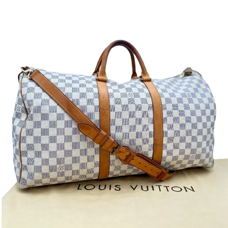Trendy Bags For Women And Men In 2025 LOUIS VUITTON Damier Azur Keepall 50 with Strap Trendy Bags For Women And Men In 2025 LOUIS VUITTON Damier Azur Keepall 50 with Strap