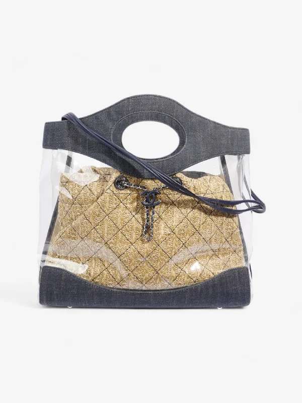 Eco-Friendly Bags With Discounts Chanel 31 Bag Denim / Natural PVC