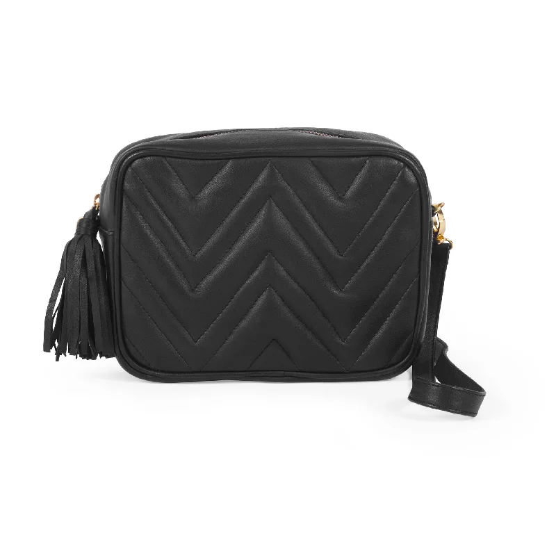 Romantic Fashion Discounts Black Genuine Leather Camera Bag
