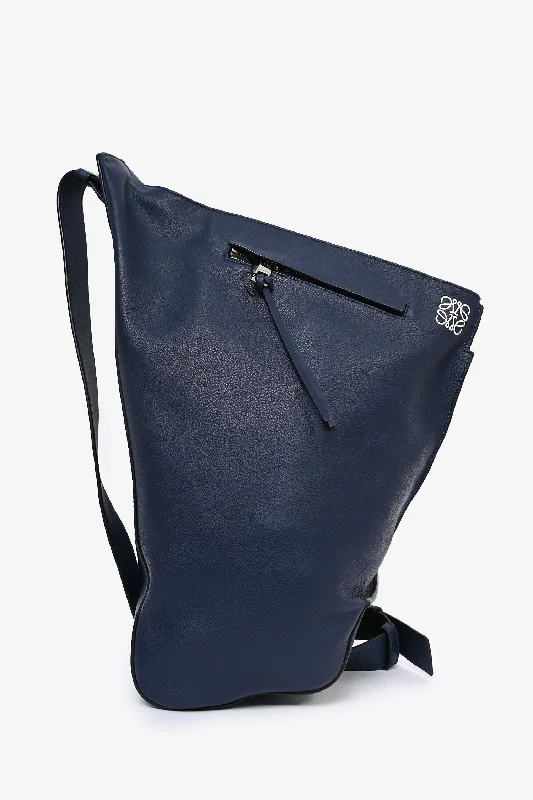 Black Friday Deals On Stylish Handbags Loewe Navy Leather Anton Sling Bag