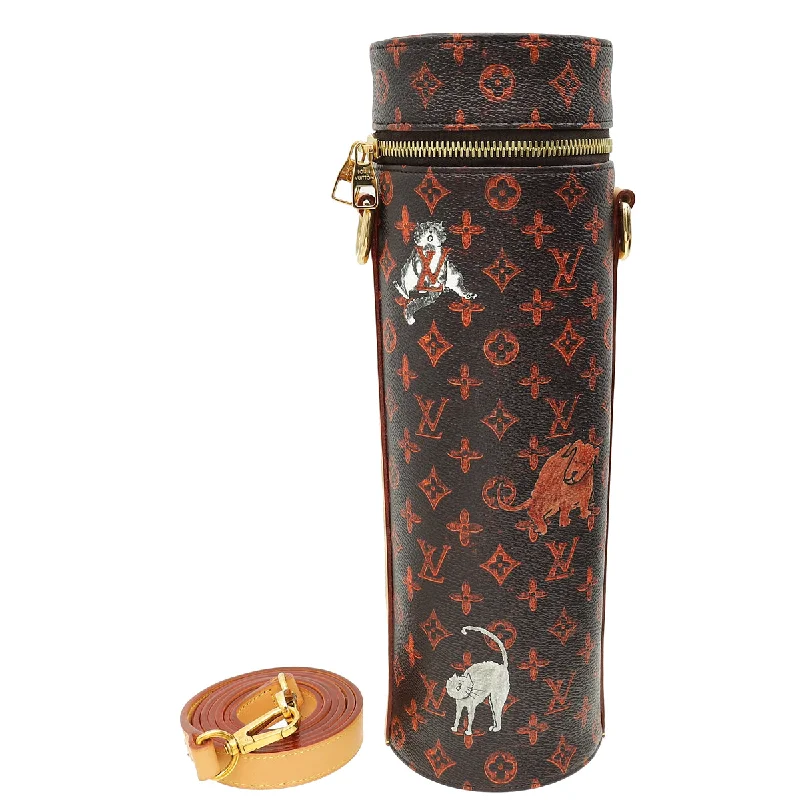 Sporty Fashion Offers Louis Vuitton Multicolor x Grace Coddington Catogram Flask Holder