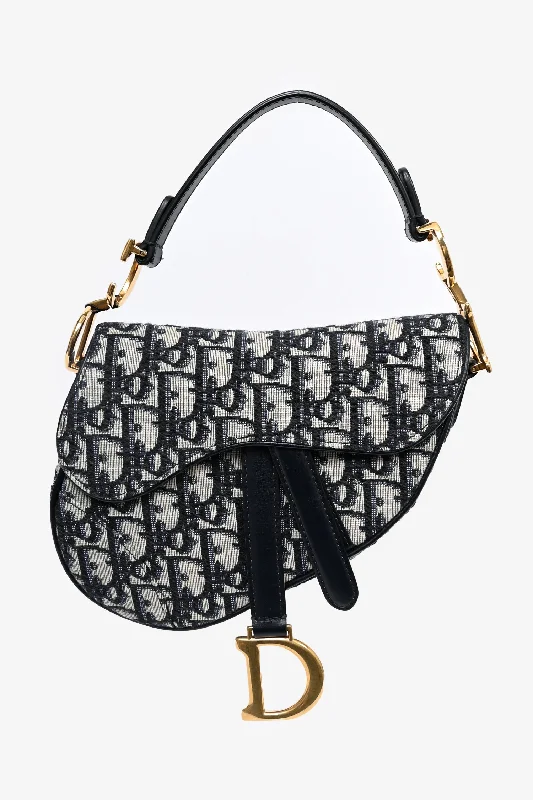 Trendy Bags For Women And Men In 2025 Christian Dior 2018 Blue Oblique Canvas Mini Saddle Bag