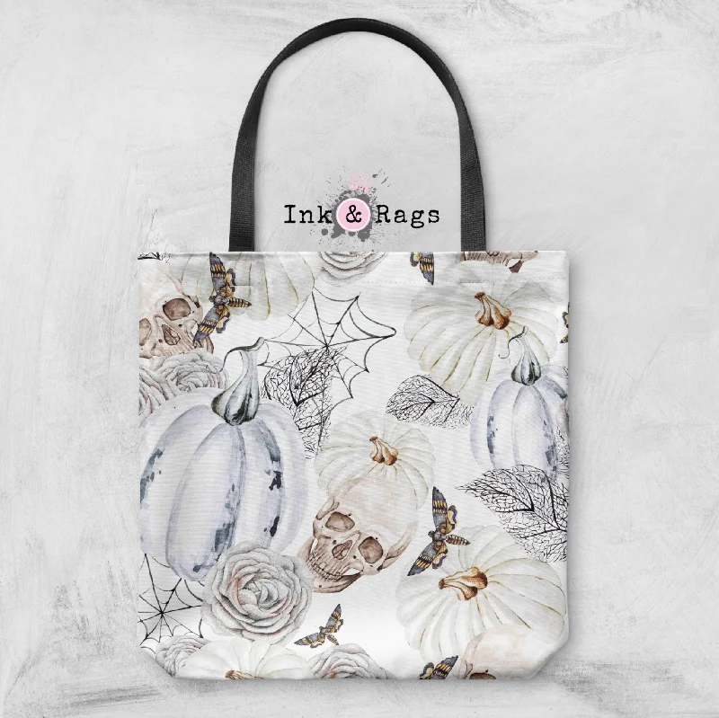 Refined Fashion Sale White Pumpkin Halloween Tote