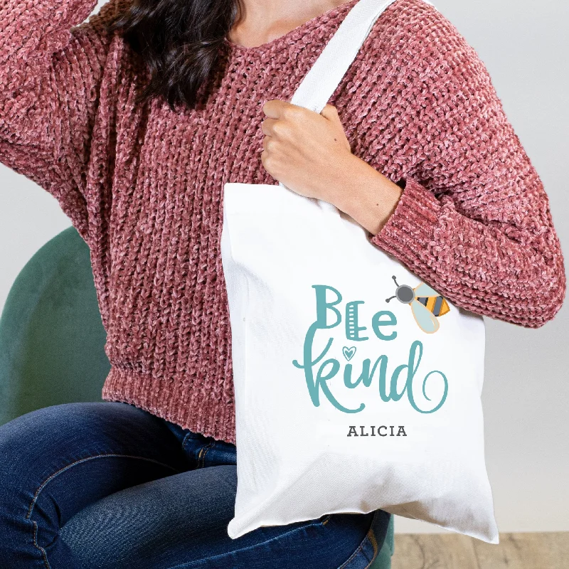 Luxe Style Discounts Bee Kind, Personalized Tote Bag