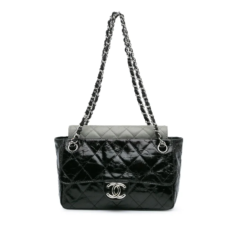 Seasonal Picks Chanel Glazed Calfskin Iridescent Portobello Flap (SHG-rglyZs)