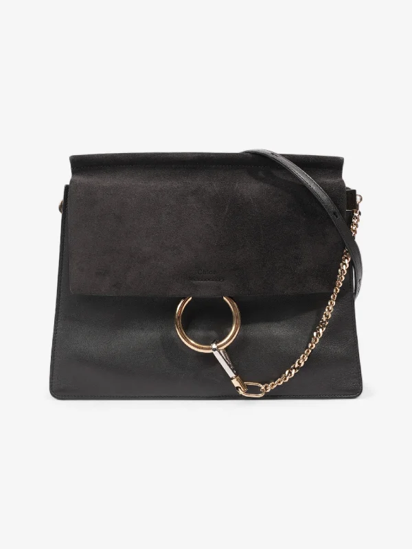 Limited-Time Offers On Trendy And Stylish Bags Chloe Faye Dark Brown  Leather Medium