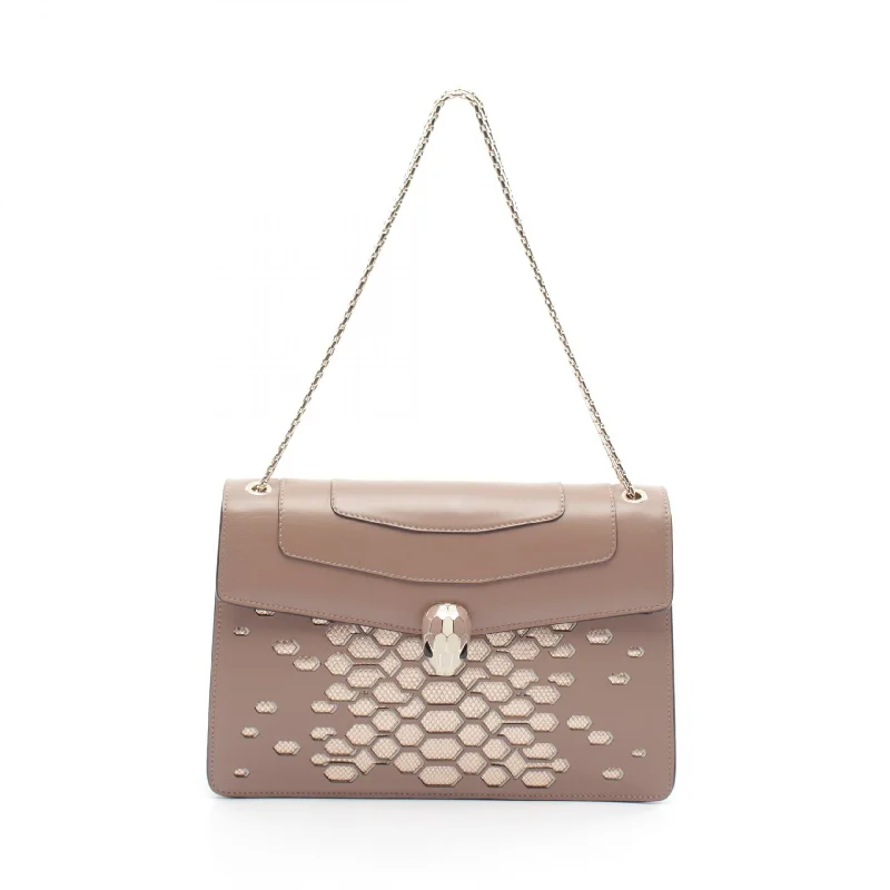 Polished Style Deals Bvlgari Serpenti Forever Leather Shoulder Bag