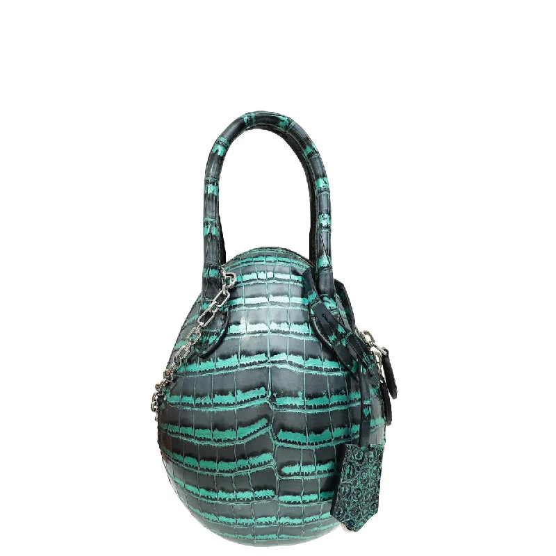 Trend Leading Collection Louis Vuitton Bicolor Metallic Alligator Egg Bag