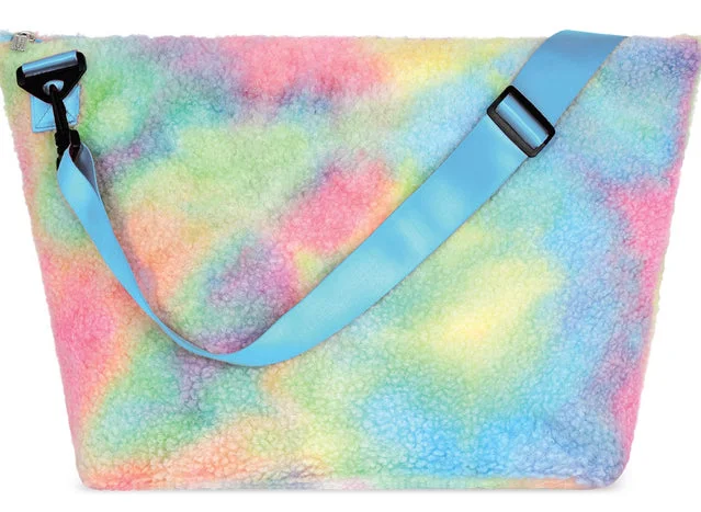 Odor-Resistant And Budget Bags Rainbow Sherpa Overnight Bag