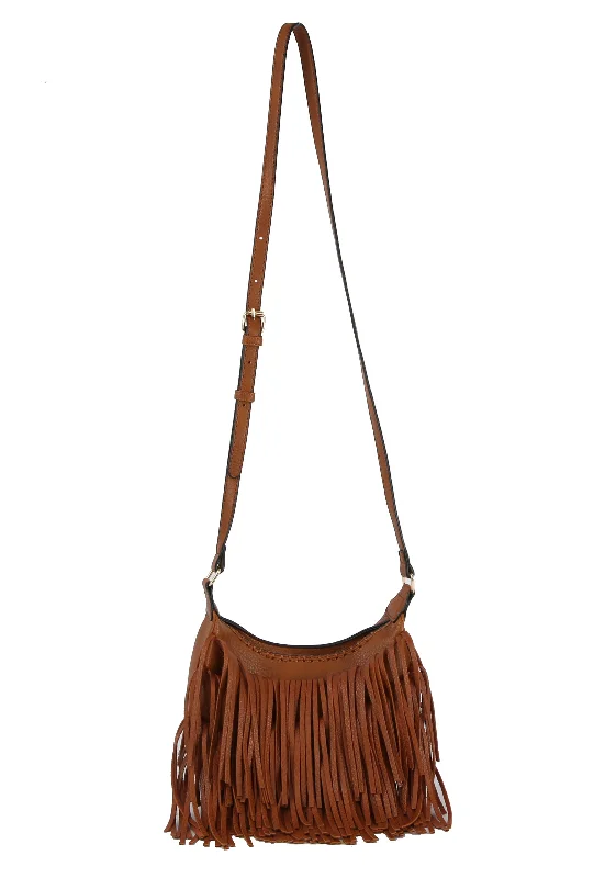 Luxury Fashion Whipstitching detail fringe crossbody