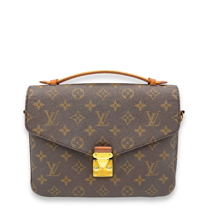 Unbeatable Deals Metis Brown Crossbody Bag in Monogram Coated Canvas, Gold hardware