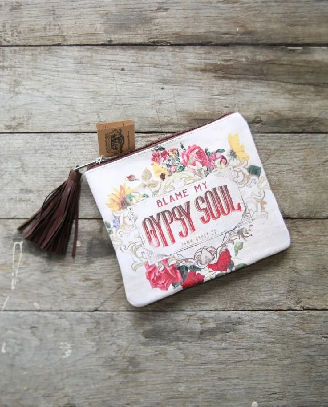 Casual Yet Chic Sales Blame My Gypsy Soul Zip Pouch