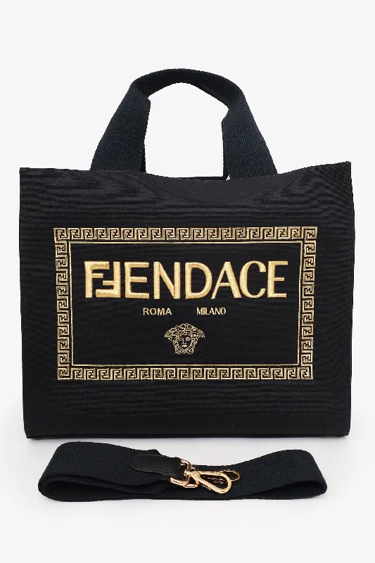 Buy More, Save More Fendi x Versace Black/Gold Fendace Shopping Tote