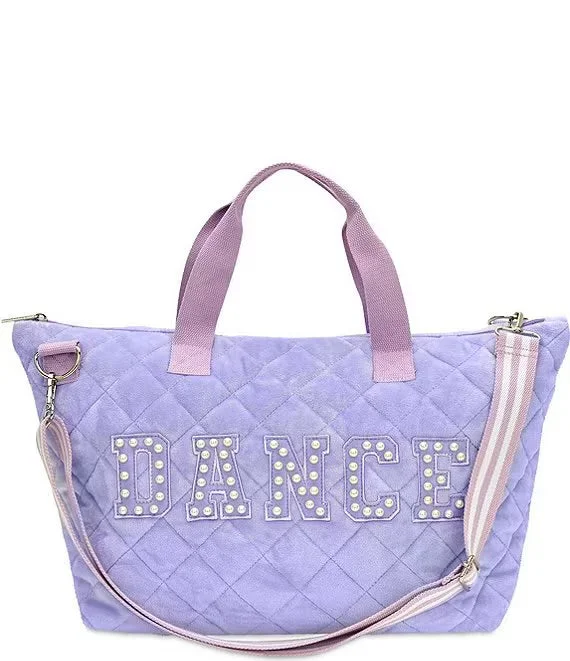 Casual Chic Deals IScream Quilted Patched Dance Purple Large Overnight Bag