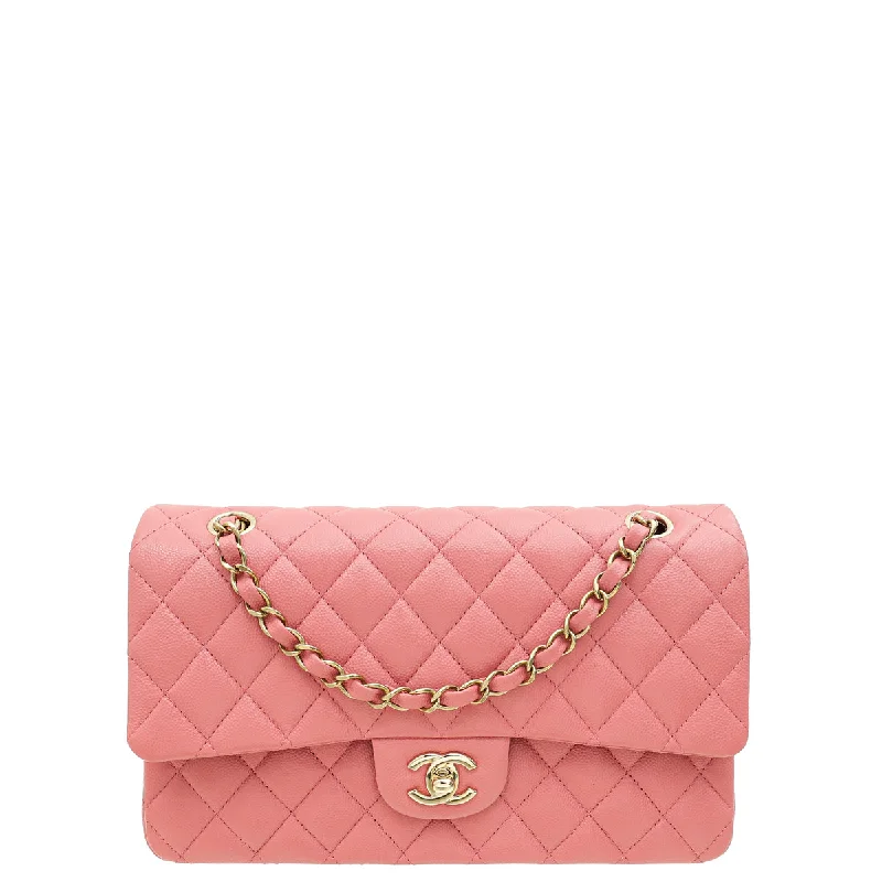 Bags For Personalized Gifts Chanel Rose Pink Classic Double Flap Medium Bag