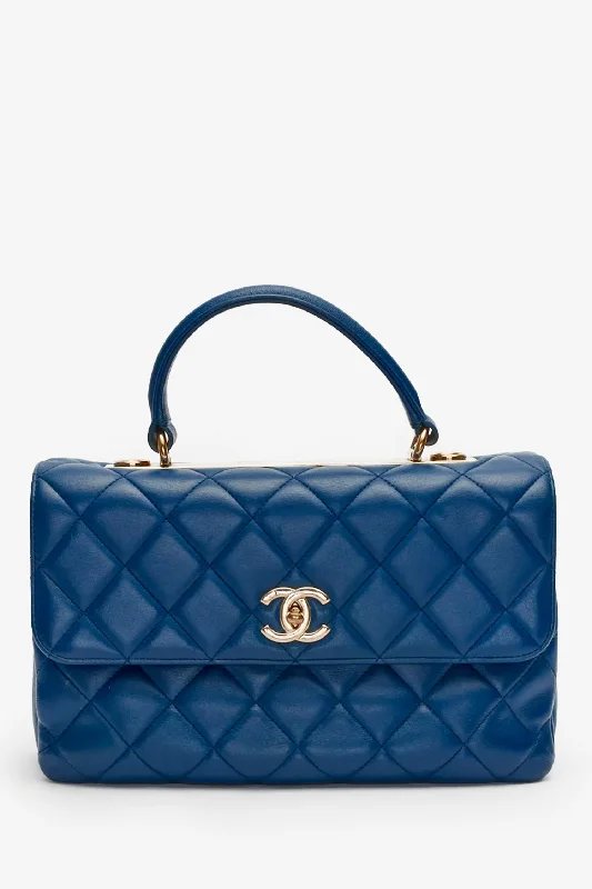 Wholesale Bags For Resellers Pre-Loved Chanel™ Blue Lambskin Trendy CC Top Handle Bag
