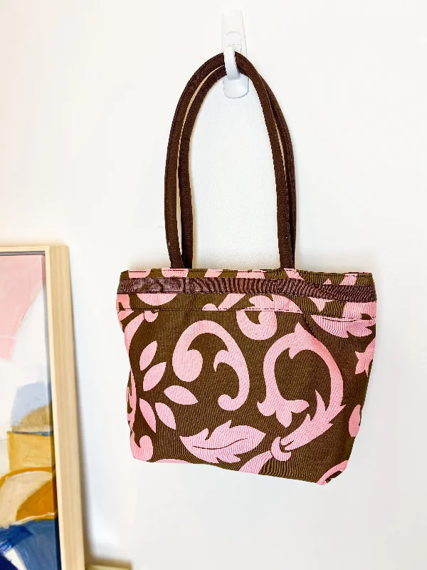 Professional Bags With Office Discounts Brown/Pink 2 Handle Tote