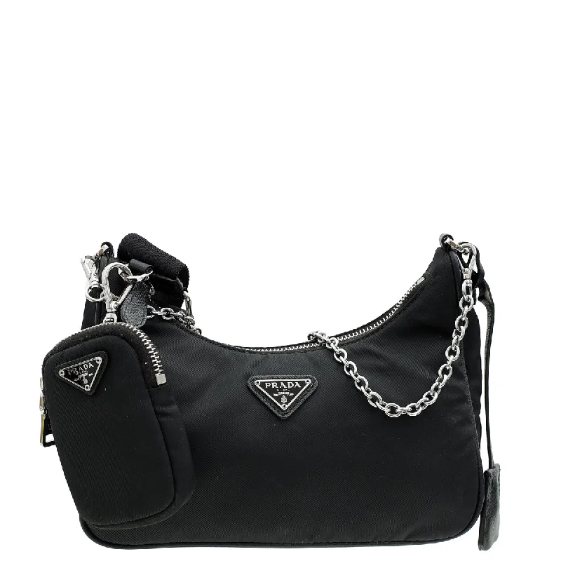 Street Style Discounts Prada Black Tessuto Re-Nylon Re-Edition 2005 Bag