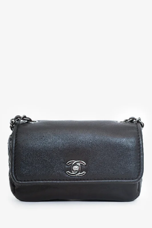 Discounted Designer Bags On Sale Pre-Loved Chanel™ Chanel 2013-14 Dark Brown Calfskin Mini Rectangle Flap Bag