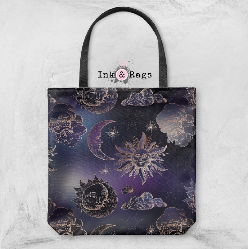 Bags With Tsa-Approved Features Purple Sky Celestial Casual Tote