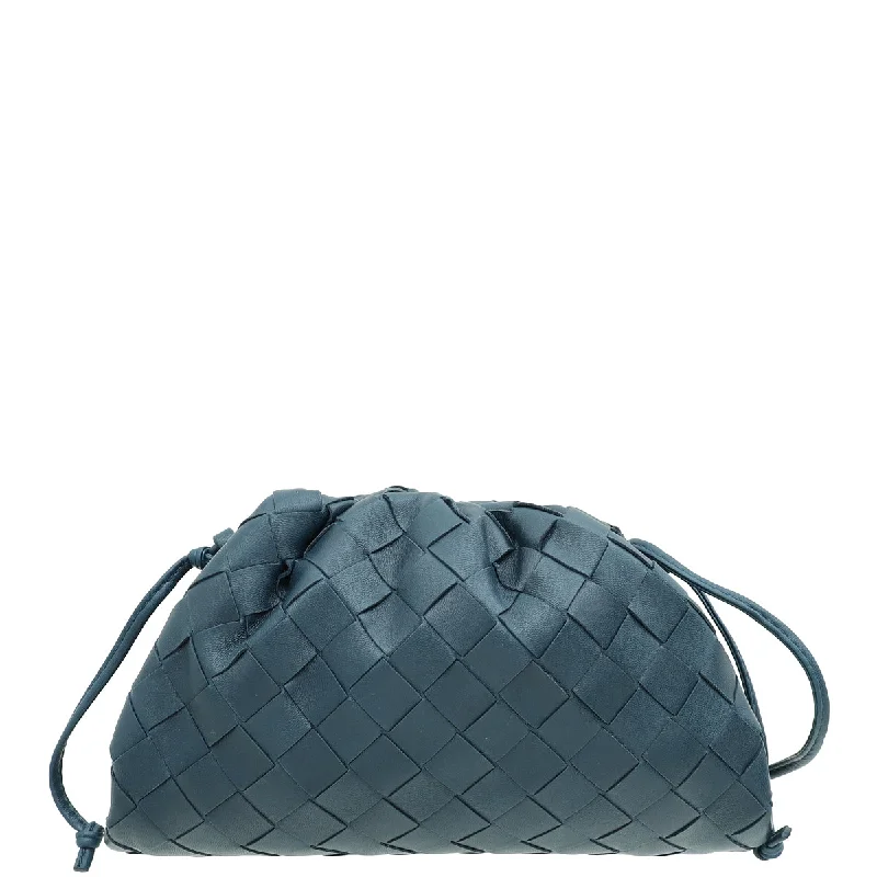 Special Offers, Don't Miss Bottega Veneta Deep Blue Intrecciato Nappa Mini Pouch