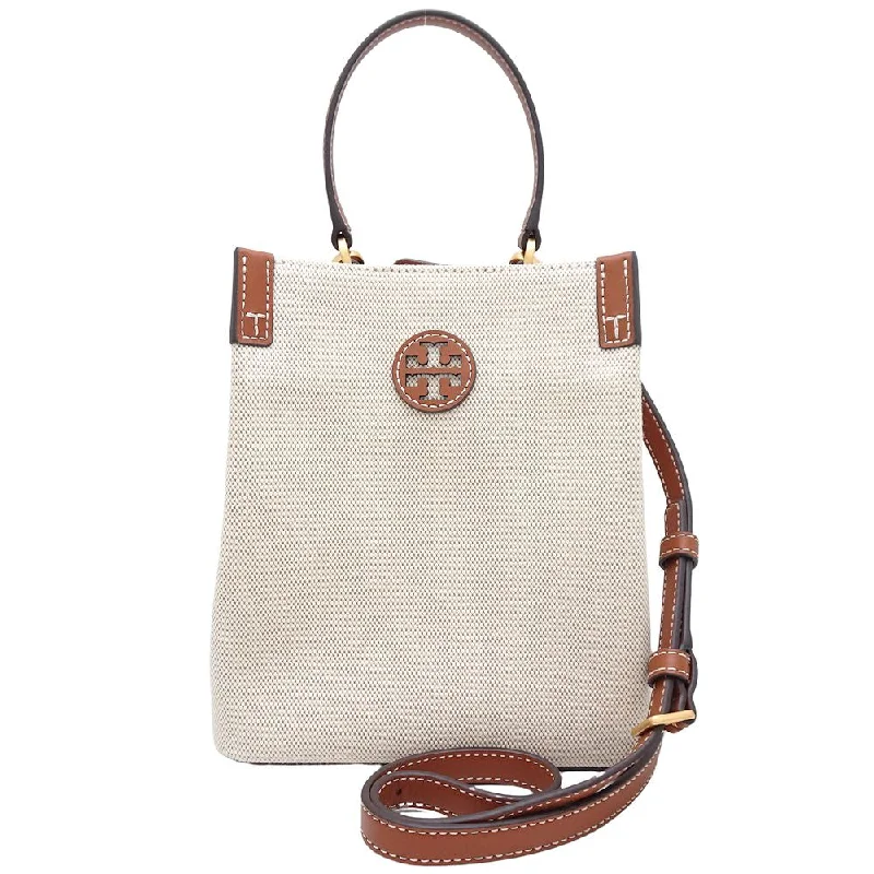 Chic And Edgy Tory Burch Canvas Leather 2Way Bag