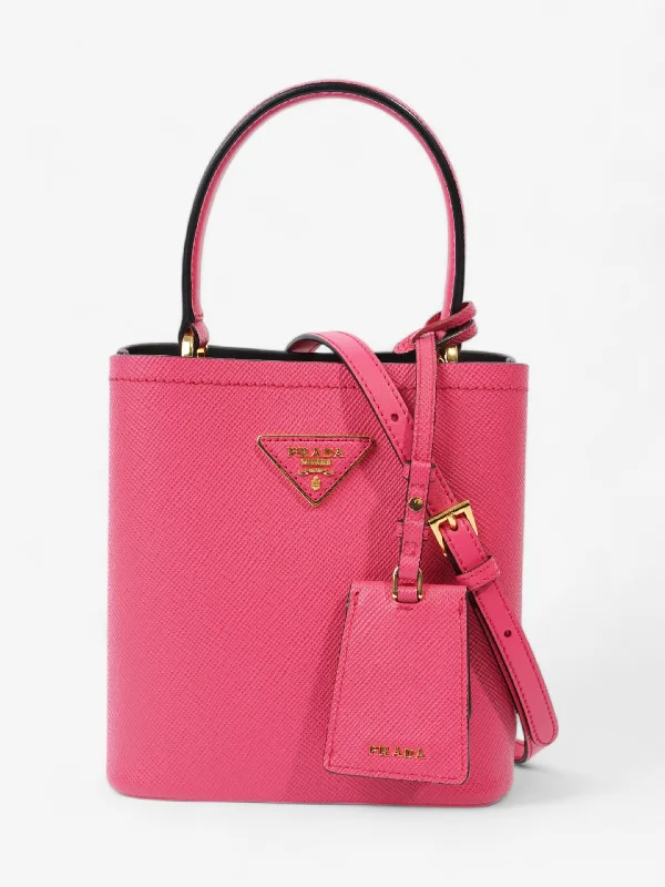Sustainable Fashion Extravaganza Prada Pannier Hot Pink Saffiano Leather Small