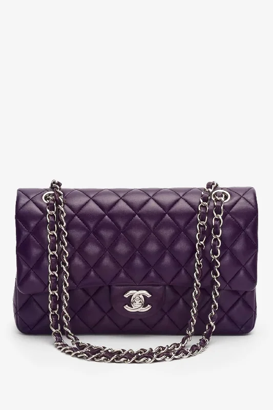 Flash Sale On Premium Bags Pre-Loved Chanel™ Purple Lambskin Medium Double Flap Bag
