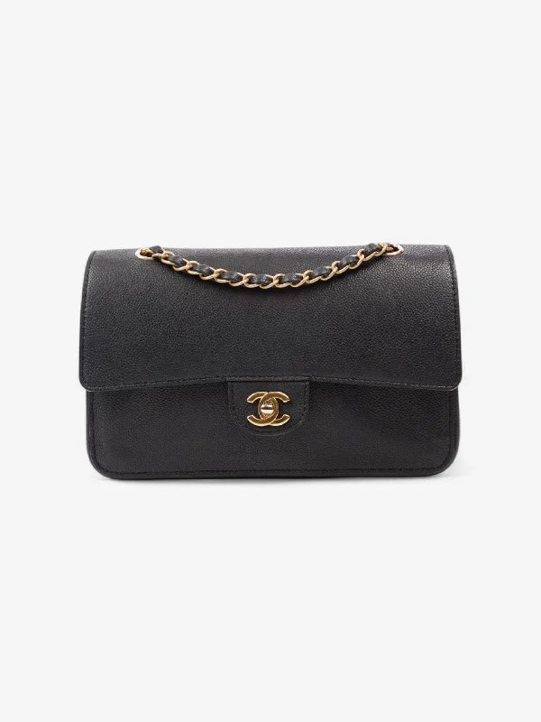 Exclusive Discount Chanel Classic Double Flap Black Caviar Leather Medium
