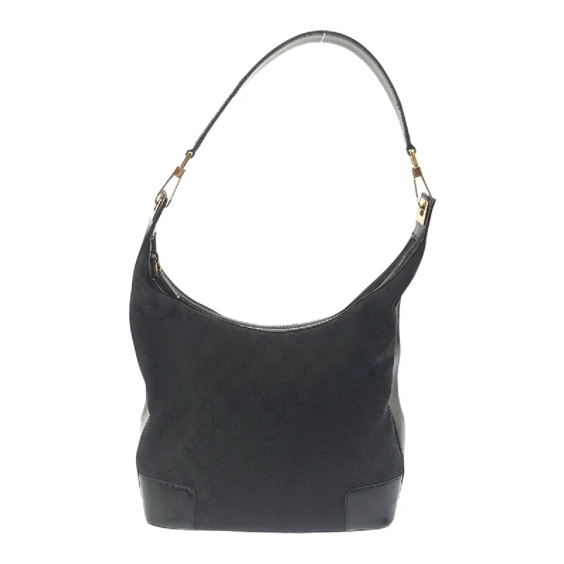 Designer Bags For Luxury Collectors Gucci Black GG Canvas Hobo Shoulder Bag