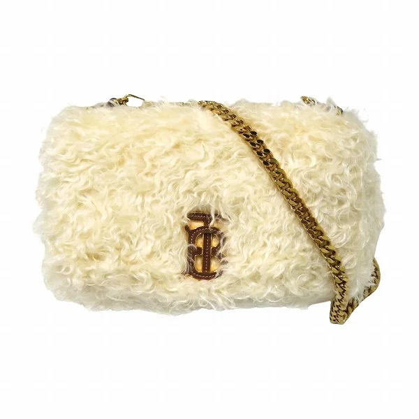 Holiday Glam Burberry Mohair Canvas Small Lola Shoulder Bag
