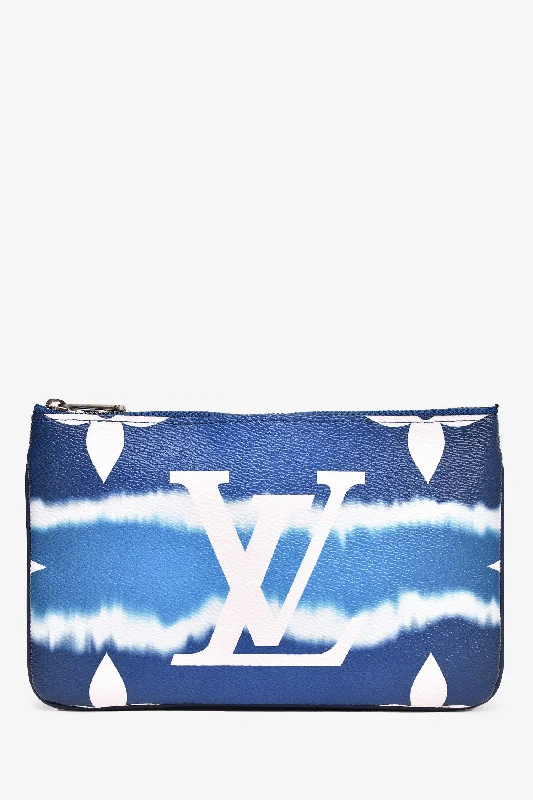Romantic Valentine's Day Bags With Promotions Louis Vuitton Limited Edition Blue Monogram 'Escale' Double Zip Pochette
