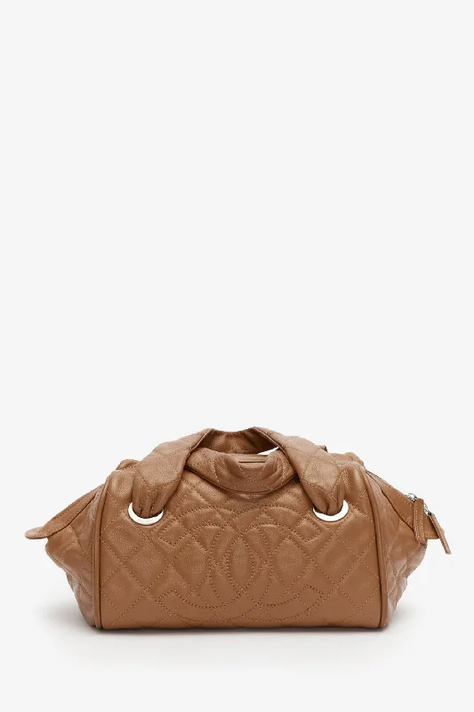Exclusive Deals Online Pre-Loved Chanel™ Brown Quilted Caviar Leather Timeless Bowler Bag