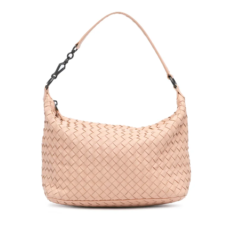 Summer Fashion Pink Bottega Veneta Nappa Intrecciato Shoulder Bag
