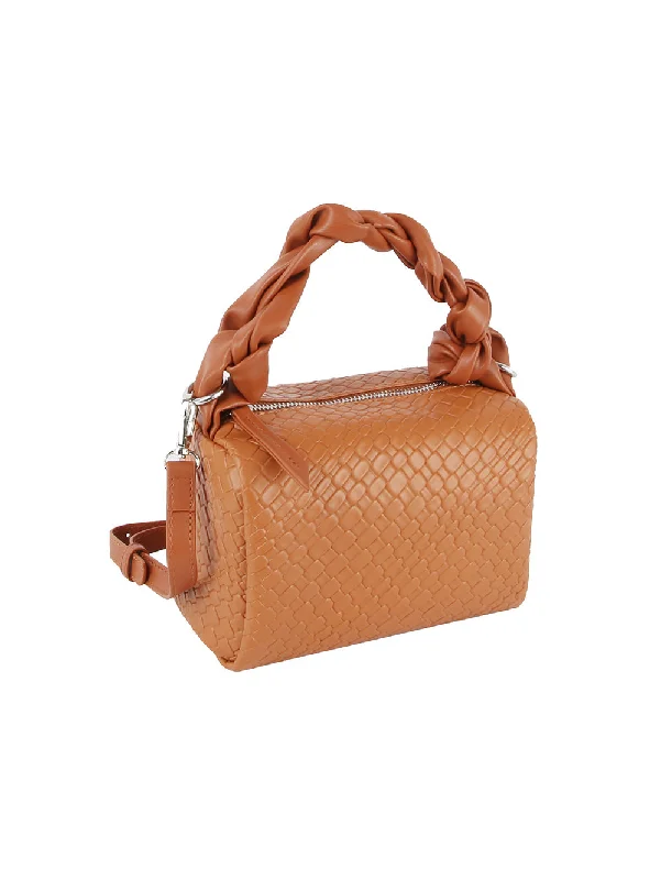 Unleash Your Style Braided handle leather bag