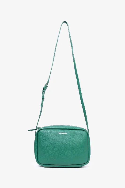 The Latest Fashion Trends Balenciaga Green Leather 'Everyday' Crossbody Bag