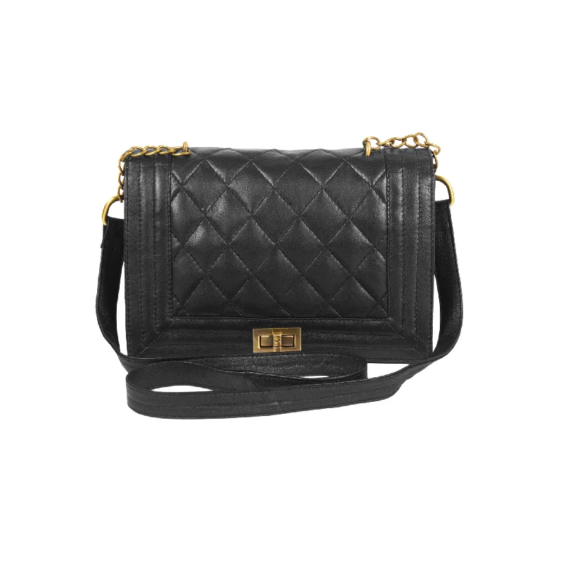 Cozy Comfort Style Sale Quilted Leather Saddle Messenger Bag