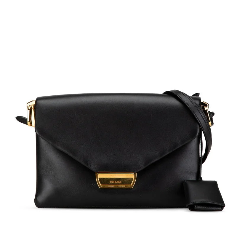 Genuine Bags On Clearance Sale Prada Leather Logo Shoulder Bag 1BD208
