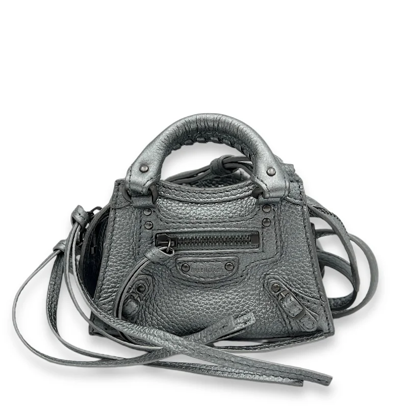 Buy More, Save More Neo Classic Super Nano Crossbody bag in Calfskin, Gunmetal Hardware