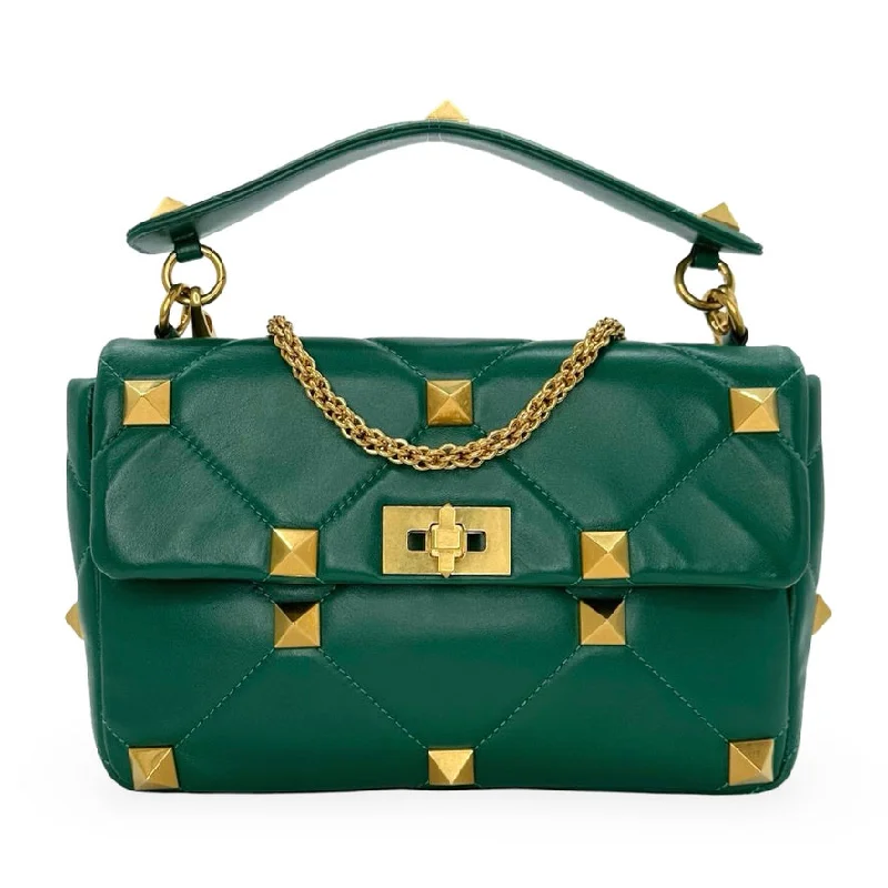 Valentine's Special VALENTINO: Quilted Leather Large Roman Stud Bag